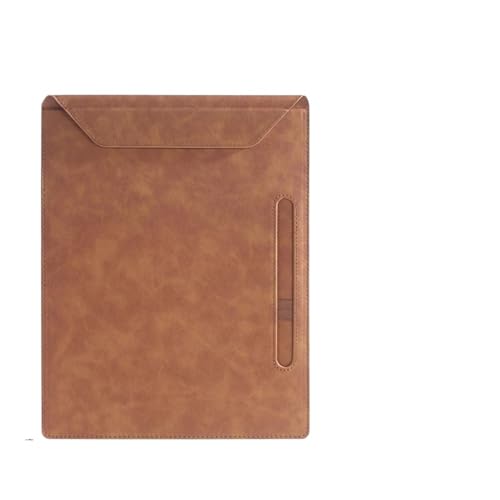 Klemmbrettmappe Leder-A4-Aktenordner mit Stifteinsatz, Schreib-Klemmbrett, Einhand-Schreibdokument-Ablage-Organizer(01-Brown) von WEOKDFHA