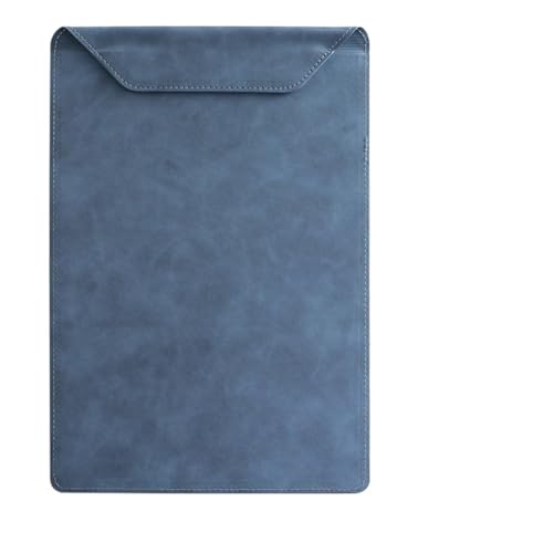 Klemmbrettmappe Leder-A4-Aktenordner mit Stifteinsatz, Schreib-Klemmbrett, Einhand-Schreibdokument-Ablage-Organizer(02-Blue) von WEOKDFHA