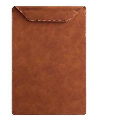Klemmbrettmappe Leder-A4-Aktenordner mit Stifteinsatz, Schreib-Klemmbrett, Einhand-Schreibdokument-Ablage-Organizer(02-Brown) von WEOKDFHA