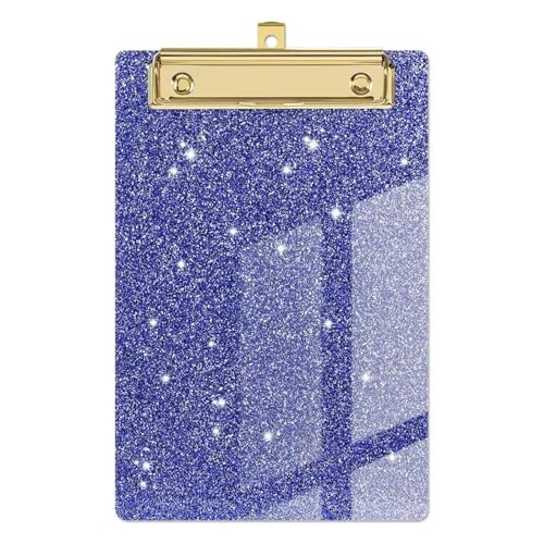 Klemmbrettmappe Schreiben Zwischenablage Glitter Glänzend Schreiben Trägerplatte Ordner Bord Dokumente Organizer Memo Clip Bord Clips Tabla Portapapeles(Blue) von WEOKDFHA