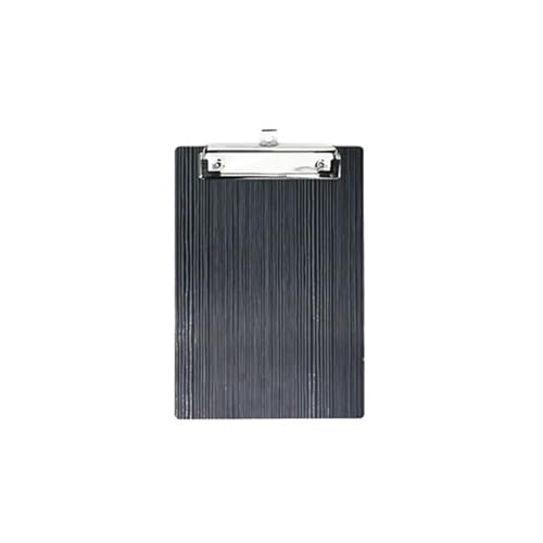 Klemmbrettmappe Tragbares Schreib-Klemmbrett aus Holz, Aktenhalter aus Hartfaserplatte, Dokumentenhalter for Büromaterial(A5-Black) von WEOKDFHA