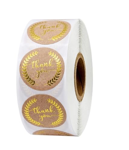 Prägeaufkleber 200/500 Stück/Rolle 50 mm Silber-Gold-Prägeaufkleber for Prägestempel, individuelle Blanko-Prägesiegeletiketten for Selbermachen von Einladungskarten(500 PCS style 19) von WEOKDFHA