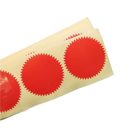 Prägeaufkleber 200 Stück 45 mm Prägeaufkleber for Prägestempel, Prägesiegel anpassen, DIY-Prägesiegel for Karte, Universitätszertifikat(Red) von WEOKDFHA