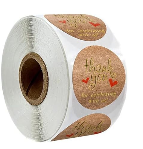 Prägeaufkleber Aufkleber „Danke, dass Sie mit uns feiern“ for Einladungskarten, Hochzeiten, Geburtstage, Jahrestage, Feste, Gastgeschenke, Geschenkverpackungen(ColorC) von WEOKDFHA