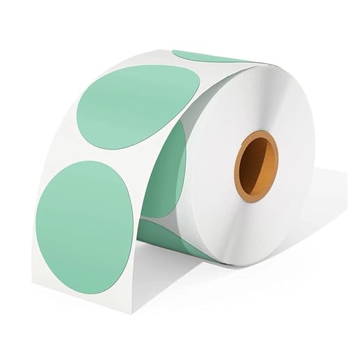 Prägeaufkleber Runder geprägter Siegelaufkleber Farbetikettenaufkleber Prägestempelaufkleber Stempeldruck Logo-Geschenkverpackungsaufkleber(Light green) von WEOKDFHA