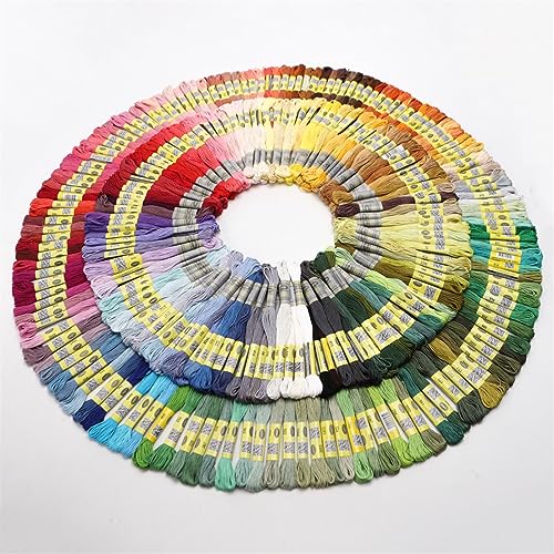Stickgarn 250 verschiedene Langfaser-Baumwoll-Sticktwist-Kreuzstichgarne, 8 m von WEOKDFHA