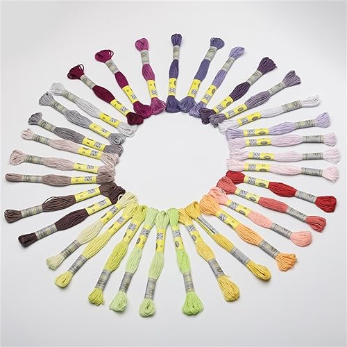 Stickgarn 35-Farben-Set, merzerisierte ägyptische Baumwolle, Sticktwist, 8 Meter pro Strang, Kreuzstichgarn, DIY, Häkeln Stickgarn 35-Farben-Set, merzerisierte ägyptische Baumwolle, Sticktwist, 8 Meter pro Strang, Kreuzstichgarn, DIY, Häkeln von WEOKDFHA