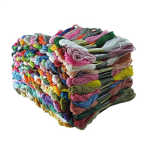 Stickgarn Kompletter Satz mit 447 Farben ähnlicher Kreuzstich-Baumwoll-Stickgarn, Zahnseide, Nähen, Stränge, Basteln, handgefertigtes Zubehör Stickgarn Kompletter Satz mit 447 Farben ähnlicher Kreuzstich-Baumwoll-Stickgarn, Zahnseide, Nähen, Stränge, Basteln, handgefertigtes Zubehör von WEOKDFHA