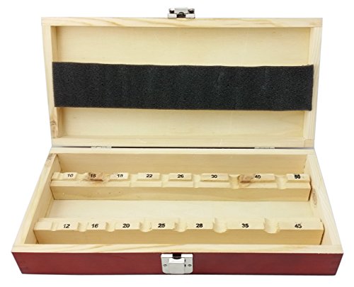 Holzkasten LEER für 15 Forstnerbohrer Kunstlochbohrer 10-50 mm Holzbox Holzkassette von WEPO