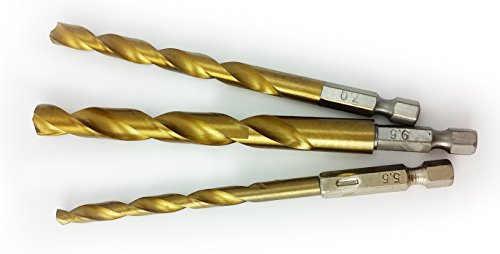 TITAN Bohrer mit Sechskantschaft HSS-TIN Spiralbohrer mit Bit-Aufnahme 1-10 mm TITAN Bohrer mit Sechskantschaft HSS-TIN Spiralbohrer mit Bit-Aufnahme 1-10 mm von WEPO