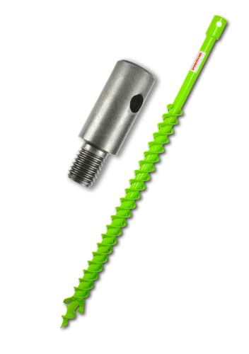 WERHE® Profi Bohrer, Erdbohrer für bohrmaschine 40 mm DoppelWelle robust mit m14 Adapter - Pfahlbohrer Brunnenbohrer präzise Bohrspitze. von WERHE