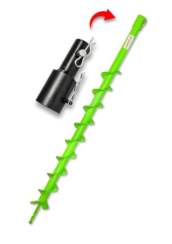 WERHE Erdbohrer für bohrmaschine mit Stihl adapter ⌀50 mm, 80cm länge – Brunnenbohrer, Baumpflanzung, erdlochbohrer, Pfahlbohrer, Durchlässenbohrer – Präzise Bohrspitze und Hartmetallklingen WERHE Erdbohrer für bohrmaschine mit Stihl adapter ⌀50 mm, 80cm länge – Brunnenbohrer, Baumpflanzung, erdlochbohrer, Pfahlbohrer, Durchlässenbohrer – Präzise Bohrspitze und Hartmetallklingen von WERHE