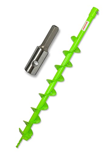 WERHE Profi Bohrer für Erdbohrer 80 mm Pfahlbohrer Brunnenbohrer präzise Bohrspitze Spiral eco Farbe mit Hex Adapter WERHE Profi Bohrer für Erdbohrer 80 mm Pfahlbohrer Brunnenbohrer präzise Bohrspitze Spiral eco Farbe mit Hex Adapter von WERHE