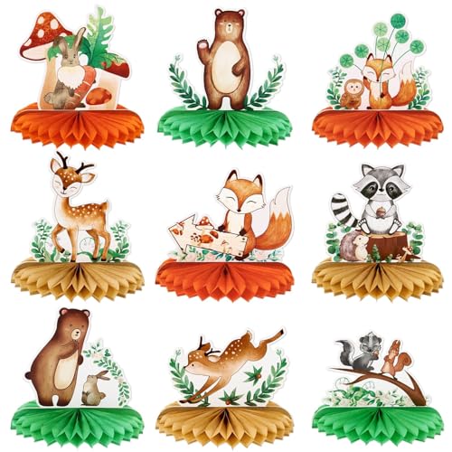 9 PCS Partydekor mit Waldtieren – Tischdekorationen mit Wabenmotiven aus Waldtieren Tischdekorationen für Babypartys im Waldmotiv Partyzubehör für Waldgeburtstage Tischdekorationen 3D Tischdekoratione 9 PCS Partydekor mit Waldtieren – Tischdekorationen mit Wabenmotiven aus Waldtieren Tischdekorationen für Babypartys im Waldmotiv Partyzubehör für Waldgeburtstage Tischdekorationen 3D Tischdekoratione von WERNNSAI