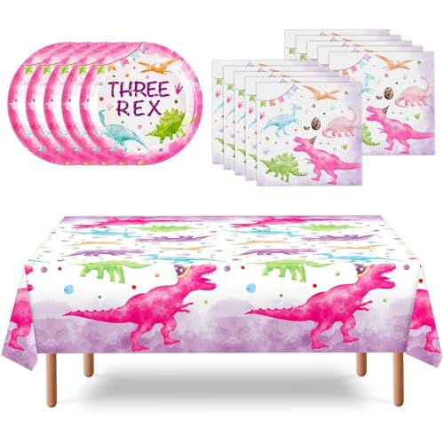 WERNNSAI Aquarell Dinosaurier Partygeschirrset – Dinosaurier Pink Partyzubehör für den 3. Geburtstag für Mädchen Teller Dino Partydekoration für 16 Gäste 33 Teilig WERNNSAI Aquarell Dinosaurier Partygeschirrset – Dinosaurier Pink Partyzubehör für den 3. Geburtstag für Mädchen Teller Dino Partydekoration für 16 Gäste 33 Teilig von WERNNSAI