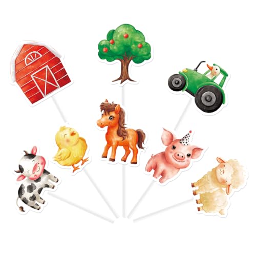 WERNNSAI Cupcake-Topper mit Bauernhof-Tiermotiven – Bauernhof-Party-Kuchenaufsätze für Kinder, Bauernhoftiere, Geburtstagsdekoration, Cupcake-Pick, Dessert-Dekorationen, Bauernhof-Thema, Babyparty, WERNNSAI Cupcake-Topper mit Bauernhof-Tiermotiven – Bauernhof-Party-Kuchenaufsätze für Kinder, Bauernhoftiere, Geburtstagsdekoration, Cupcake-Pick, Dessert-Dekorationen, Bauernhof-Thema, Babyparty, von WERNNSAI