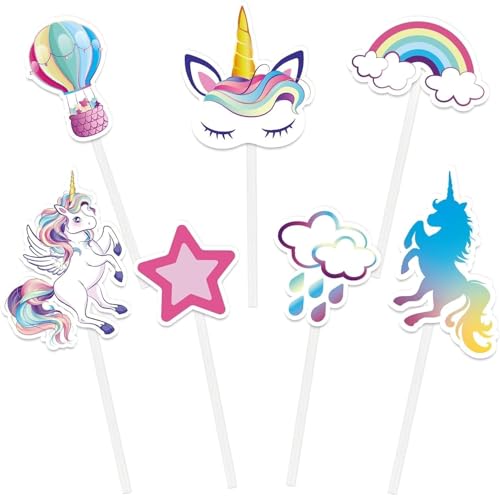 WERNNSAI Einhorn-Cupcake-Topper, Regenbogen-Einhorn, Geburtstagsparty, Kuchendekorationen für Mädchen, Kinder, Einhorn-Kuchendekoration, Kuchendekoration, Babyparty, Geburtstagsparty, 35 Stück WERNNSAI Einhorn-Cupcake-Topper, Regenbogen-Einhorn, Geburtstagsparty, Kuchendekorationen für Mädchen, Kinder, Einhorn-Kuchendekoration, Kuchendekoration, Babyparty, Geburtstagsparty, 35 Stück von WERNNSAI