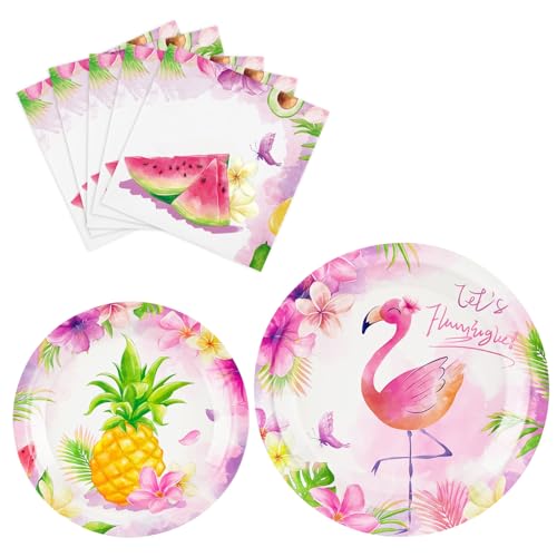 WERNNSAI Flamingo Partyzubehör – 48 teilige tropische hawaiianische Luau Partydekorationen Einweg Partyteller Servietten Rosa Geschirr Set für Kinder Mädchen Geburtstagsparty Dekoration für 16 Gäste WERNNSAI Flamingo Partyzubehör – 48 teilige tropische hawaiianische Luau Partydekorationen Einweg Partyteller Servietten Rosa Geschirr Set für Kinder Mädchen Geburtstagsparty Dekoration für 16 Gäste von WERNNSAI
