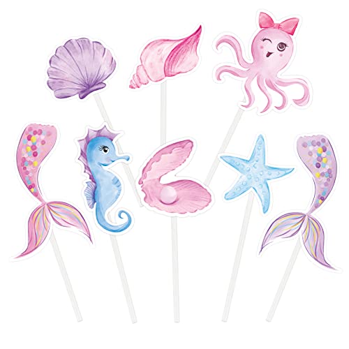WERNNSAI Meerjungfrau Cupcake Toppers - 32 STÜCKE Meerjungfrau Geburtstagsfeier Dekorationen Ozean Kuchendeko für Kinder Mädchen Babydusche Kuchen Dekor WERNNSAI Meerjungfrau Cupcake Toppers - 32 STÜCKE Meerjungfrau Geburtstagsfeier Dekorationen Ozean Kuchendeko für Kinder Mädchen Babydusche Kuchen Dekor von WERNNSAI