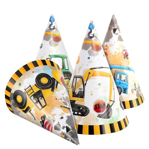 WERNNSAI Partyhüte für Kinder – 12 Stück Partyhüte für Kinder, Bau-Partyzubehör, Papierkegel, Hüte, Party-Kopfbedeckung für Kinder, Jungen, Geburtstagsparty-Dekoration WERNNSAI Partyhüte für Kinder – 12 Stück Partyhüte für Kinder, Bau-Partyzubehör, Papierkegel, Hüte, Party-Kopfbedeckung für Kinder, Jungen, Geburtstagsparty-Dekoration von WERNNSAI