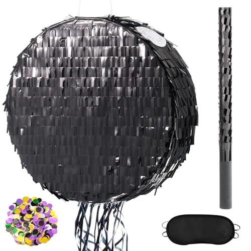 WERNNSAI Pinata – Pinata Schulanfang Kinder Junge Schwarz Befüllen Piñata mit Augenklappe Stock Runde DIY Geburtstags Piñata Pailletten 1. Schultag Geschenk Süßigkeitenspiel Halloween Deko WERNNSAI Pinata – Pinata Schulanfang Kinder Junge Schwarz Befüllen Piñata mit Augenklappe Stock Runde DIY Geburtstags Piñata Pailletten 1. Schultag Geschenk Süßigkeitenspiel Halloween Deko von WERNNSAI