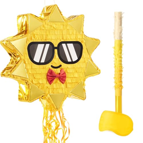 WERNNSAI Sonnen Piñata – Wendbare Smiley Sonnen Piñata mit Augenbinde und Stab für Kindergeburtstage Jungen Mädchen Gender Reveal Dekoration Babyparty WERNNSAI Sonnen Piñata – Wendbare Smiley Sonnen Piñata mit Augenbinde und Stab für Kindergeburtstage Jungen Mädchen Gender Reveal Dekoration Babyparty von WERNNSAI
