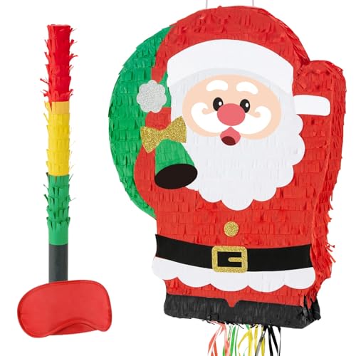 WERNNSAI Weihnachts Piñata mit Zugschnur und Augenbinde süße Fledermaus Weihnachtsmann für Rote Weihnachtsparty Dekoration 33 x 43 cm Weihnachts Piñata Geschenke für Kinder WERNNSAI Weihnachts Piñata mit Zugschnur und Augenbinde süße Fledermaus Weihnachtsmann für Rote Weihnachtsparty Dekoration 33 x 43 cm Weihnachts Piñata Geschenke für Kinder von WERNNSAI