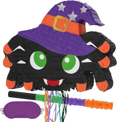 Wernnsai Spider Pinata - Pinata mit Augenbinde Stick Süße Spinne Dekoration Wernnsai Spider Pinata - Pinata mit Augenbinde Stick Süße Spinne Dekoration von WERNNSAI