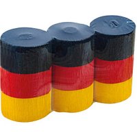 WEROLA Krepppapier Dekobänder Deutschland farbsortiert 38 g/qm 3 Rollen von WEROLA