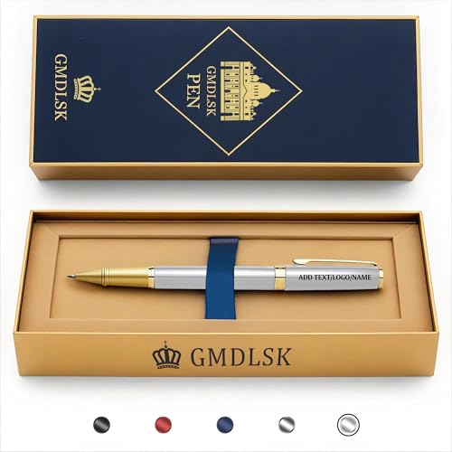 WERWAES Hochwertiger personalisierter Kugelschreiber mit Gravur - Individueller Stift mit Namen | Edles Geschenkset für besondere Anlässe (Silber) von WERWAES