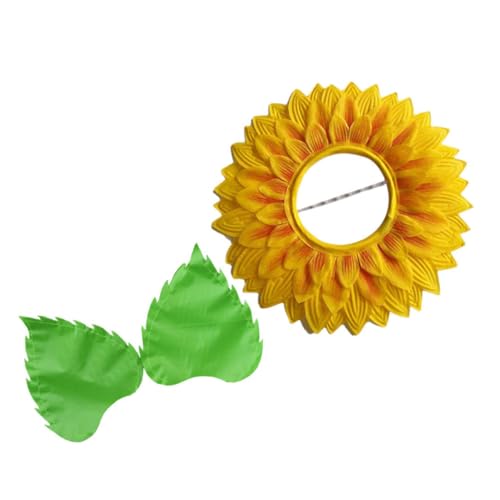 WESIEVYA 1 Satz Kopfschmuck aus Sonnenblumen Kopfbedeckung Party Braut- faschingskostum Sonnenblumenkopfschmuck lustiger Sonnenblumen-Kopfschmuck Sonnenblumen-Gastgeschenke Seidentuch von WESIEVYA