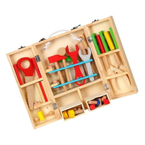 WESIEVYA 1 Satz Werkzeugkasten Für Kinder Wartungswerkzeug Spielzeug Kinder Reparaturwerkzeug Spielzeug Rollenspielspielzeug Spielzeug Zur Holzpflege Spielzeug Auseinandernehmen Hölzern WESIEVYA 1 Satz Werkzeugkasten Für Kinder Wartungswerkzeug Spielzeug Kinder Reparaturwerkzeug Spielzeug Rollenspielspielzeug Spielzeug Zur Holzpflege Spielzeug Auseinandernehmen Hölzern von WESIEVYA