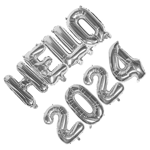 WESIEVYA 1 Set „Hello 2024“ Ballon Zur Dekoration, 2024 Ballons, 2024 Silvesterparty Zubehör, Party Requisiten, Neujahrsornamente, Neujahrsballon Für 2024, Neujahrsballons, WESIEVYA 1 Set „Hello 2024“ Ballon Zur Dekoration, 2024 Ballons, 2024 Silvesterparty Zubehör, Party Requisiten, Neujahrsornamente, Neujahrsballon Für 2024, Neujahrsballons, von WESIEVYA