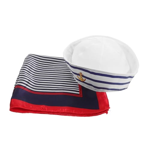 WESIEVYA 1 Set Matrosenhut Set, Yacht Outfit Hut, Kapitänshut Für Cosplay, Bootfahren, Matrosen Ankleidekostüm, Kapitänshut Dekoration, Segelzubehör, Kapitänshut Zur Dekoration, Partyhüte WESIEVYA 1 Set Matrosenhut Set, Yacht Outfit Hut, Kapitänshut Für Cosplay, Bootfahren, Matrosen Ankleidekostüm, Kapitänshut Dekoration, Segelzubehör, Kapitänshut Zur Dekoration, Partyhüte von WESIEVYA