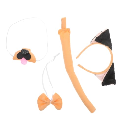 WESIEVYA 1satz Cosplay Tierkostüm Mit Tierohren Haarreif Tier- Falscher Nase Und Fliege Für Partys Halloween Und Fotografie Niedliches Hundedesign Teiliges WESIEVYA 1satz Cosplay Tierkostüm Mit Tierohren Haarreif Tier- Falscher Nase Und Fliege Für Partys Halloween Und Fotografie Niedliches Hundedesign Teiliges von WESIEVYA