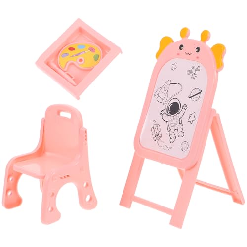 WESIEVYA Mini-puppenhausmöbel-Set für Jungen und Mädchen Staffelei Stuhl Farbwanne für Mädchen Rollenspiel Puppenhaus- WESIEVYA Mini-puppenhausmöbel-Set für Jungen und Mädchen Staffelei Stuhl Farbwanne für Mädchen Rollenspiel Puppenhaus- von WESIEVYA