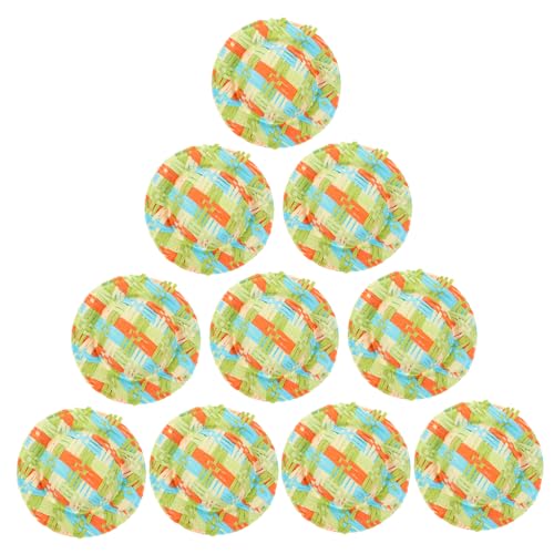 WESIEVYA 10 Stück Gewebte Mini-hüte Zum Basteln Kleine Puppenhüte Puppen-DIY-Kappen Puppenhaus-Dekoration Puppenzubehör WESIEVYA 10 Stück Gewebte Mini-hüte Zum Basteln Kleine Puppenhüte Puppen-DIY-Kappen Puppenhaus-Dekoration Puppenzubehör von WESIEVYA