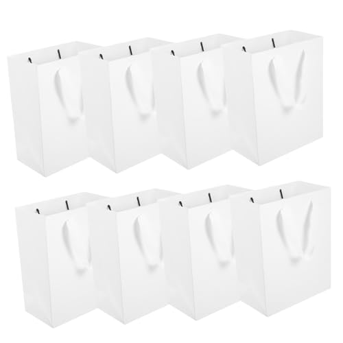 WESIEVYA 10 Stück Handtaschen Lebensmittelträger Aus Papier, Tragetaschen Für , Aufbewahrungstaschen, Einkaufstaschen Aus Papier, Geschenkverpackungsbeutel, Papiertüten Mit Griffen, von WESIEVYA