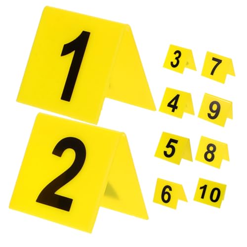 WESIEVYA 10 Stück Nummernschild, Tischnummern Aus Holz, Tischnummern Für Restaurant, Acryl Für Restaurant Tischnummern, Tischnummern Für Den Schreibtisch, Restaurant Zubehör, von WESIEVYA