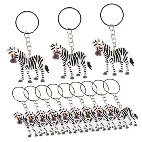 WESIEVYA 12 Zebra Schlüsselanhänger Für Handtaschen, Geldbörsen, Hängende Ornamente, Schlüsselanhänger, Anhänger, Geldbörsen Charms, Schlüsselanhänger, Ästhetischer, Süßer Tier von WESIEVYA