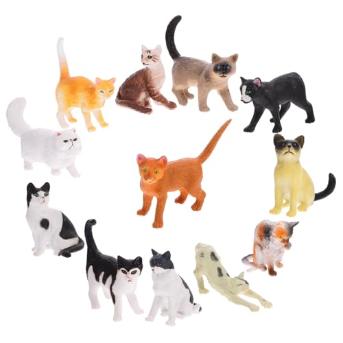 WESIEVYA 12stücke Katzenfiguren Und Niedliche Katzenmodelle Für Dekoration Kinderlernspielzeug Und Kreative Gestaltung Tischornamente Für Zuhause Und Büro WESIEVYA 12stücke Katzenfiguren Und Niedliche Katzenmodelle Für Dekoration Kinderlernspielzeug Und Kreative Gestaltung Tischornamente Für Zuhause Und Büro von WESIEVYA