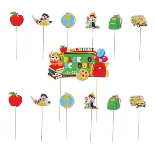 WESIEVYA 13st Heimkehr-kuchen-deckel Kid Party Cupcake Zahnstocher Party-kuchen-ornament Party-kuchen-topper Gunst Der Schulparty Party-dessert-topper Cupcake-kapazitäten Obstkuchen Papier WESIEVYA 13st Heimkehr-kuchen-deckel Kid Party Cupcake Zahnstocher Party-kuchen-ornament Party-kuchen-topper Gunst Der Schulparty Party-dessert-topper Cupcake-kapazitäten Obstkuchen Papier von WESIEVYA
