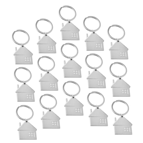 WESIEVYA 15St Schlüsselanhänger Stichworte Schlüsselanhänger Quasten Haken Ringe Kette Schlüsselanhänger in Hausform Anhänger zum Aufhängen einer Tasche Zinklegierung Silver WESIEVYA 15St Schlüsselanhänger Stichworte Schlüsselanhänger Quasten Haken Ringe Kette Schlüsselanhänger in Hausform Anhänger zum Aufhängen einer Tasche Zinklegierung Silver von WESIEVYA