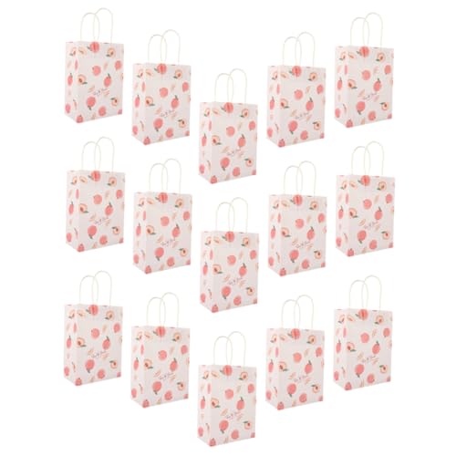 WESIEVYA 18 Stück Tragetaschen Aus Kraftpapier, Geschenktüten, Große Geschenktüten Für Geschäfte, Kleine Geschenktüten, Verpackungstüten Für Floristen, Geschenktüten Aus Papier, Große von WESIEVYA