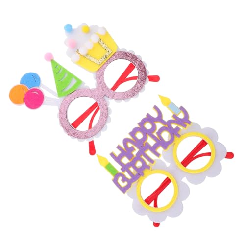 WESIEVYA Geburtstagshut Fotobrille Party-brillen Aus Filz Lustige Brillen Für Kindergeburtstage Happy Birthday Zubehör Fotorequisiten WESIEVYA Geburtstagshut Fotobrille Party-brillen Aus Filz Lustige Brillen Für Kindergeburtstage Happy Birthday Zubehör Fotorequisiten von WESIEVYA