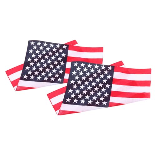 WESIEVYA Kleiner Seidenschal Mit Amerikanischer Flagge Patriotisches Halstuch Zum Unabhängigkeitstag Modisches Kopftuch Für Damen Und Herren von WESIEVYA