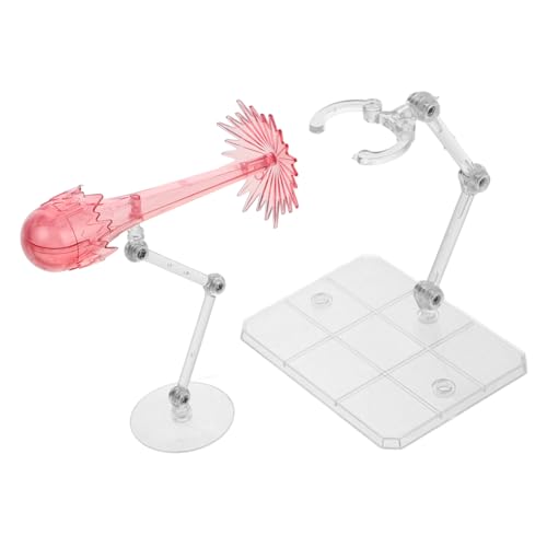 WESIEVYA 2 Stück Verstellbarer Puppenständer aus Kunststoff mit Kratzfester Oberfläche Stabiler Figurenhalter für Actionfiguren und Bärenpuppen Einfacher Aufbau Rosa Displayständer für von WESIEVYA