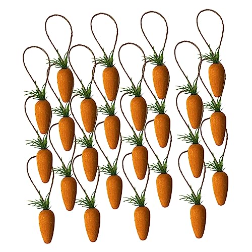 WESIEVYA 20 STK Karotte-anhänger Gemüse Hängende Ornamente Karotten-Ornament Zu Ostern Plüschfigur Spielzeug Karotten Hängender Anhänger Spielzeugspielzeug Künstliche Karotte Orange Schaum von WESIEVYA