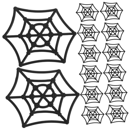 WESIEVYA Halloween-Dekorationen Spinnennetz-Anzug 20 Stück Kunststoff-Spinnennetz-Requisiten für Jungen und Mädchen Party-Layout von WESIEVYA