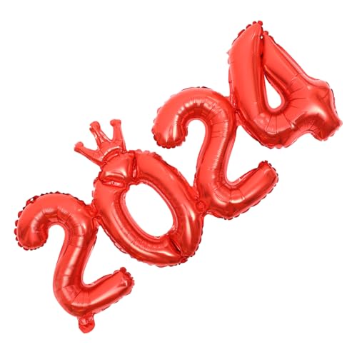 WESIEVYA 2024 Neujahrsparty Zubehör Zahlenballons Aus Aluminiumfolie 1 Satz Helium Geeignet Für Festliche Dekoration Und Feierlichkeiten Ideal Für Silvester Und Neujahrsfeiern WESIEVYA 2024 Neujahrsparty Zubehör Zahlenballons Aus Aluminiumfolie 1 Satz Helium Geeignet Für Festliche Dekoration Und Feierlichkeiten Ideal Für Silvester Und Neujahrsfeiern von WESIEVYA